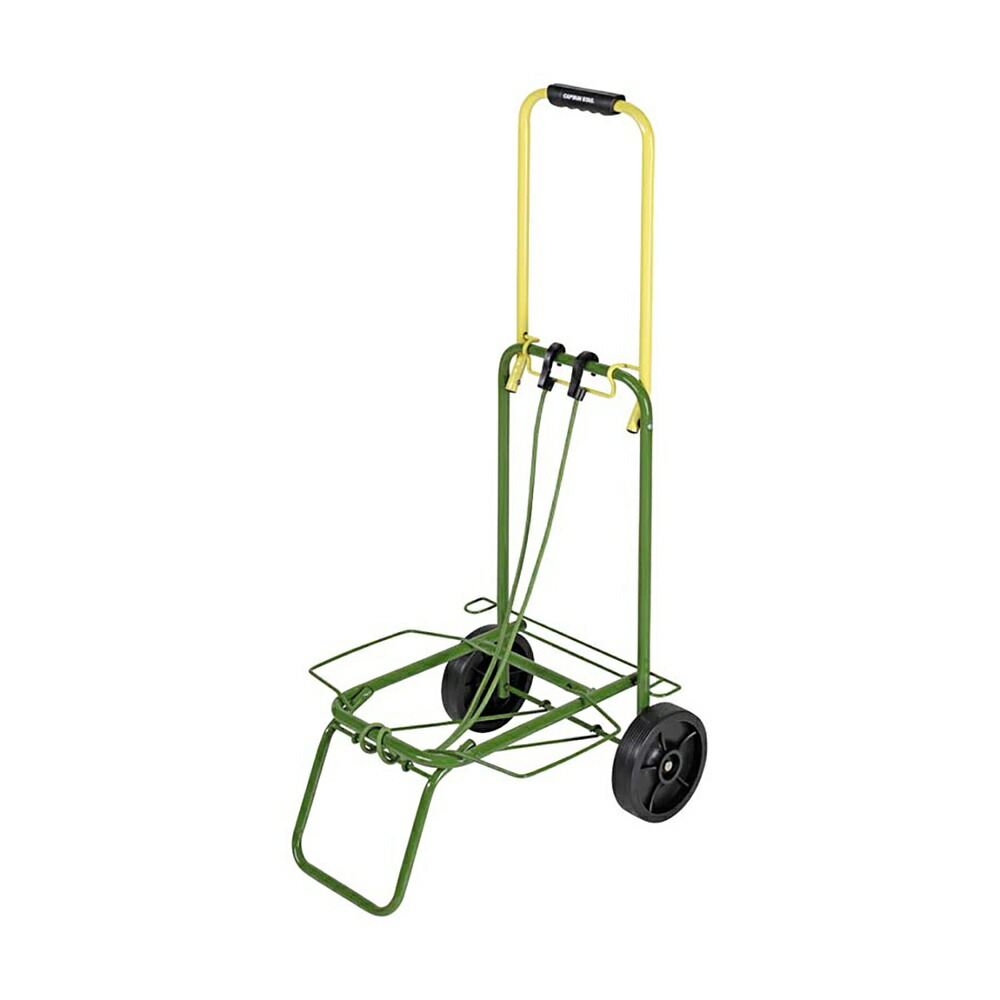 CAPTAIN STAG Folding Two-Tone Carry Cart with Hook Cord, Load Capacity 30kg, Yellow x Green UL-1039 F