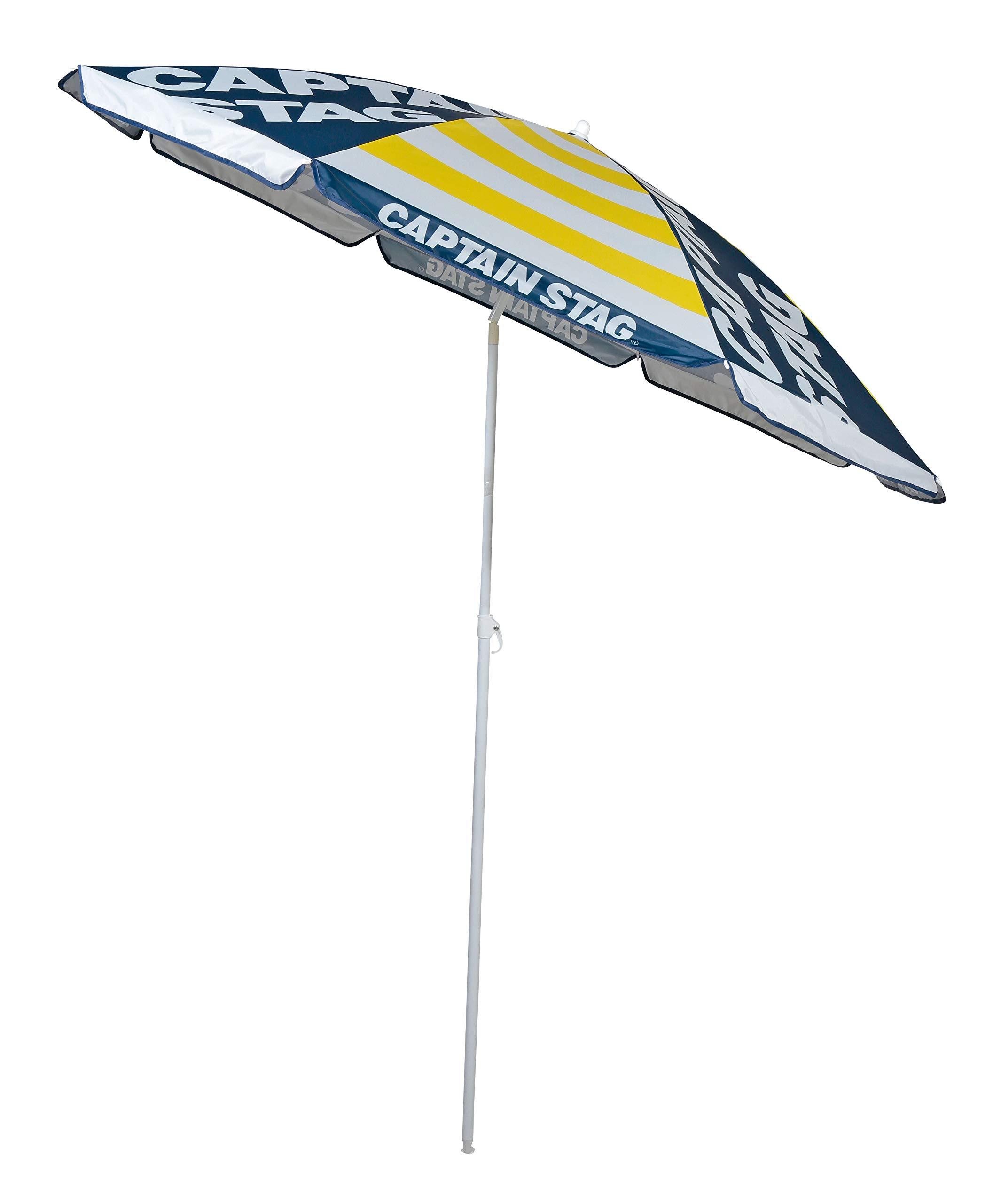 CAPTAIN STAG Parasol Umbrella Sunshade UV Protection Diameter 180cm x Height 200cm Yellow Apollo UD-62