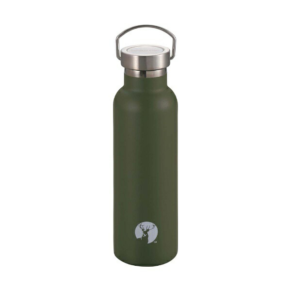 CAPTAIN STAG Sports Bottle Water Bottle Direct Drink Double Stainless Steel Bottle Vacuum Insulated Heat Retention Cold Retention HD Bottle 600ml Olive Drab UE-3508