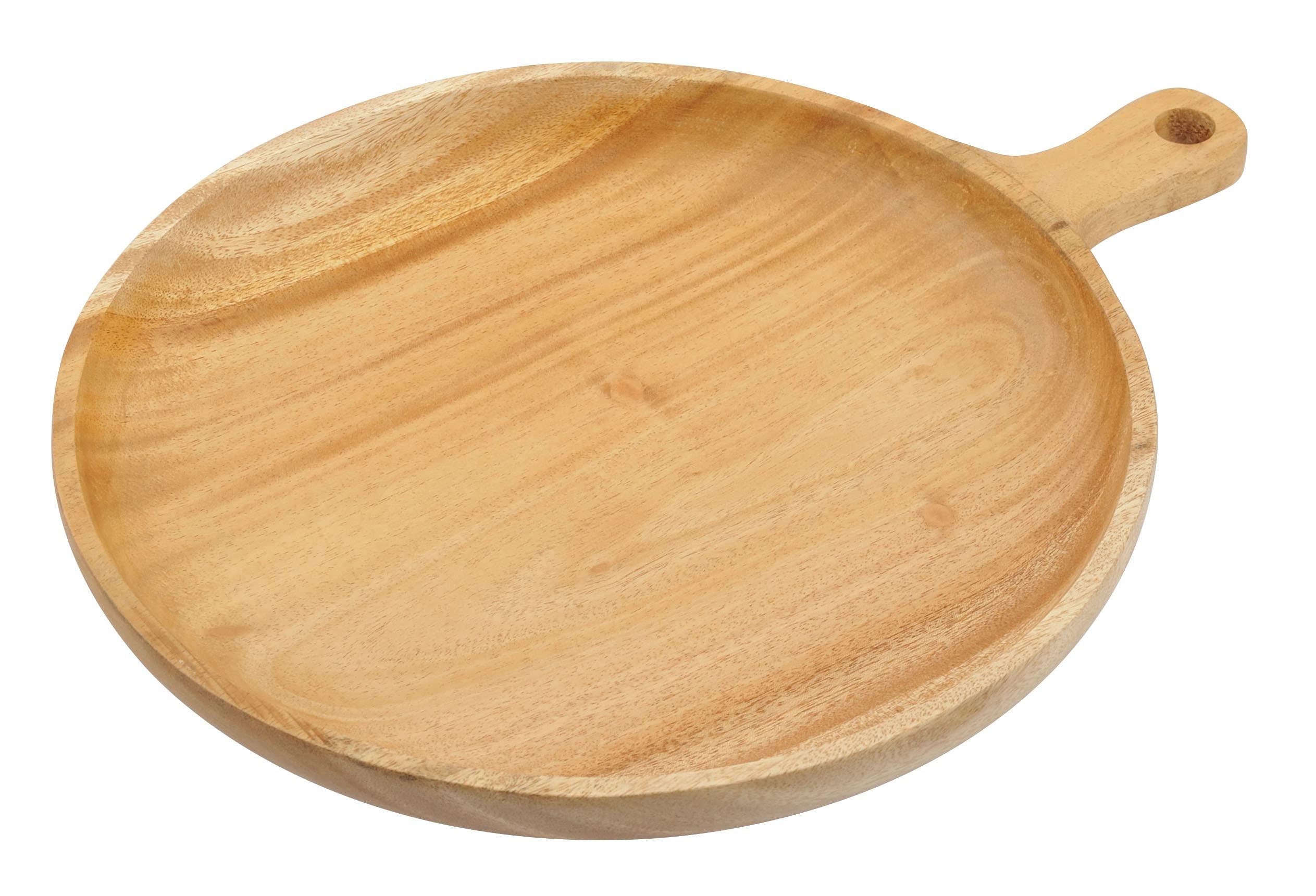 Captain Stag Wooden Tableware Plate with Handle 25cm Wooden Plate UP-2679