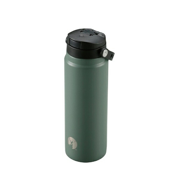 CAPTAIN STAG Sports Bottle Water Bottle Direct Drink Double Stainless Steel Bottle Vacuum Insulated Heat Retention Cold Retention HD One-Touch Bottle 600ml Olive Drab UE-3546 Product Size: (Approx.) Outer Diameter 73 × Height 230 mm