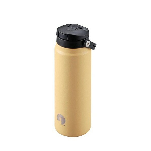 CAPTAIN STAG Sports Bottle Water Bottle Direct Drink Double Stainless Steel Bottle Vacuum Insulated Heat Retention Cold Retention HD One-Touch Bottle 600ml Coyote Tan UE-3547 Product Size: (Approx.) Outer Diameter 73 × Height 230 mm