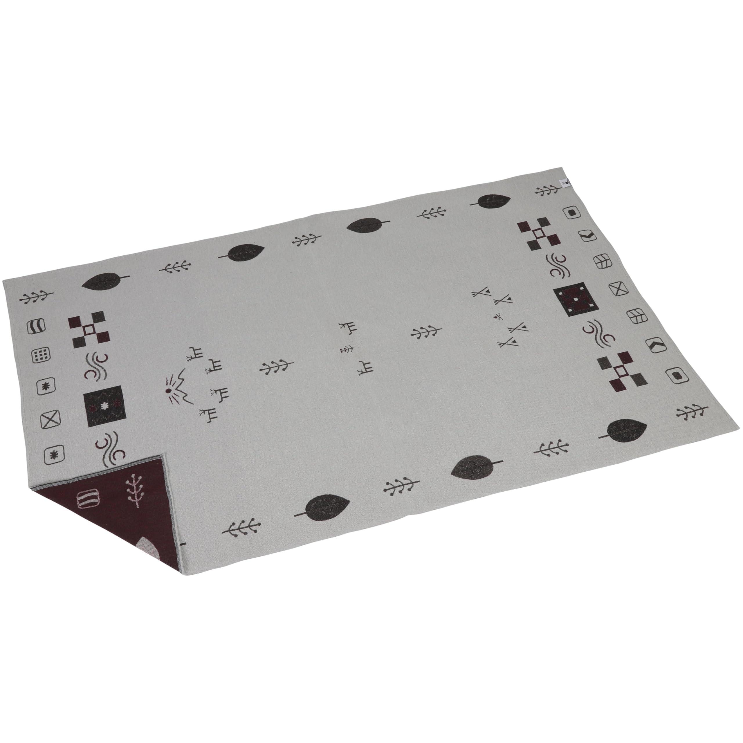 CAPTAIN STAG Rug Leisure Sheet Mat Indian Signature Rug Gabbeh Brown with Storage Bag UP-2715