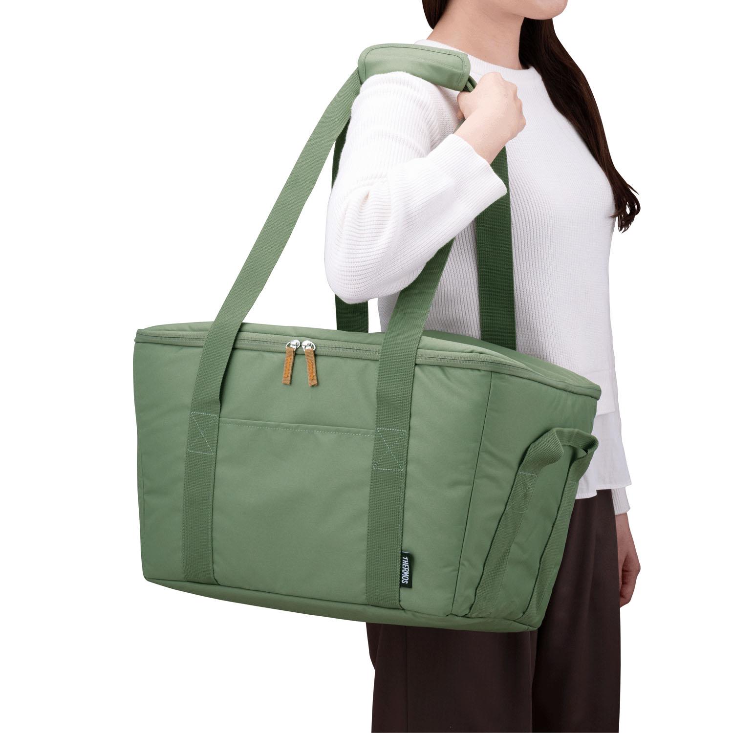 THERMOS Insulated Shopping Basket Bag 25L Khaki RFG-025 KKI