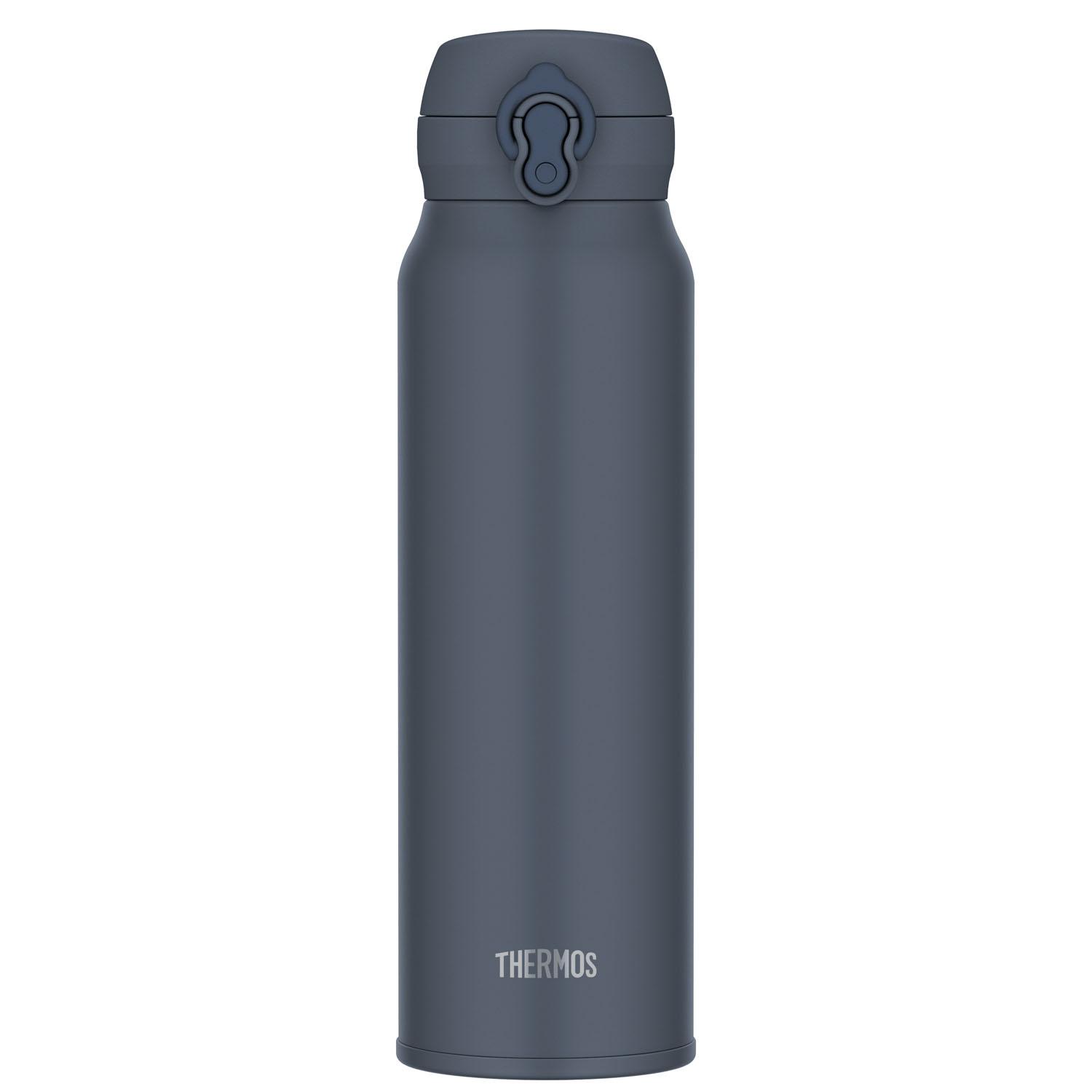 THERMOS Vacuum Insulated Travel Mug 750ml Mineral Gray Removable mouthpiece for easy cleaning Lightweight design One-touch open Stainless steel bottle Keeps drinks hot or cold JNL-S750 MLGY