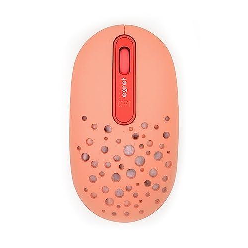 Business Harmony EGRET HappiE LED Soft Glow High-Performance Rechargeable Wireless Mouse Coral EM23-H1