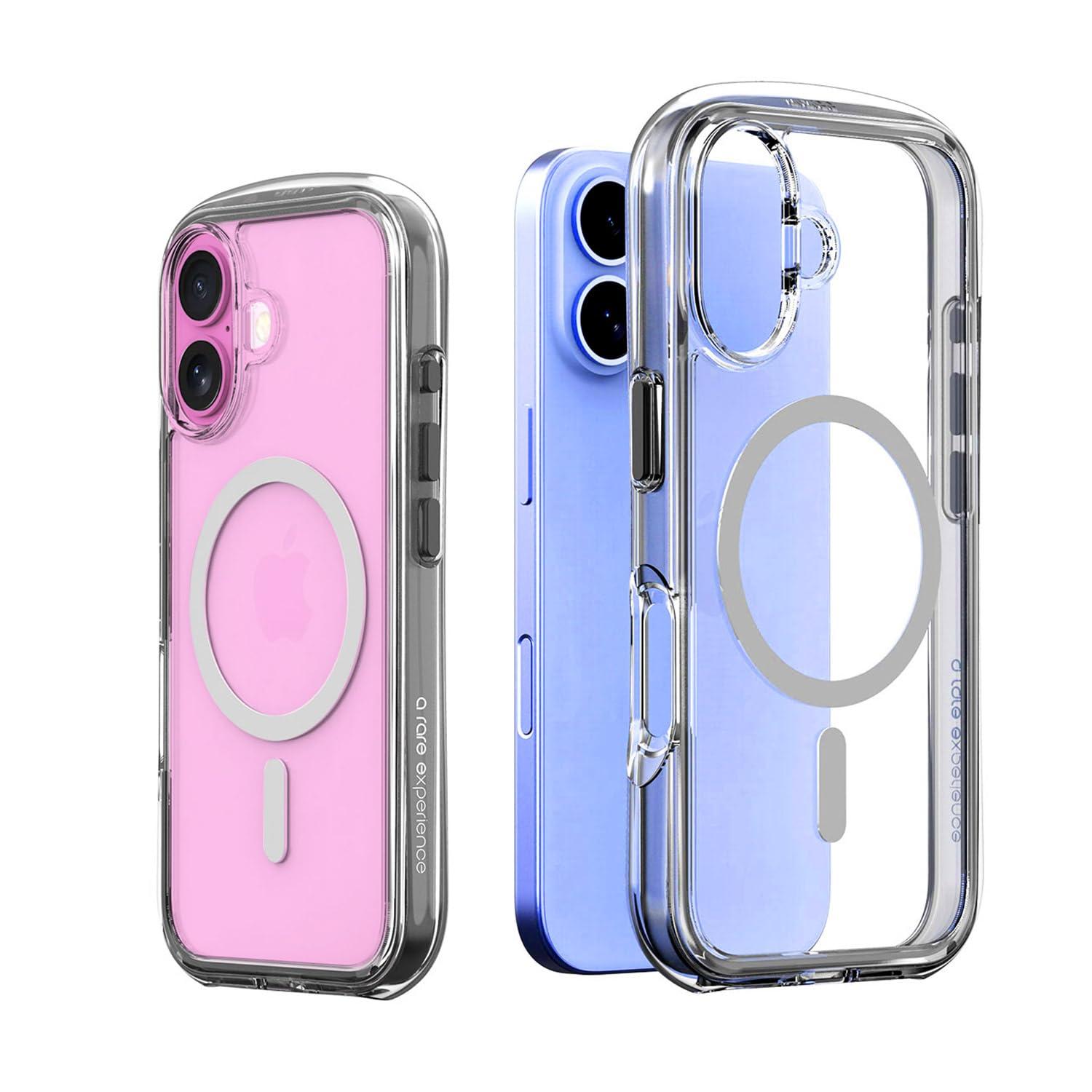 araree iPhone 16 Case U.S. Military MIL-Spec DUPLE M AIR [ 4-Side Air Cap Impact Resistance High Durability MagSafe Compatible ] iPhone Protective Cover AR27143i16 Light Gray