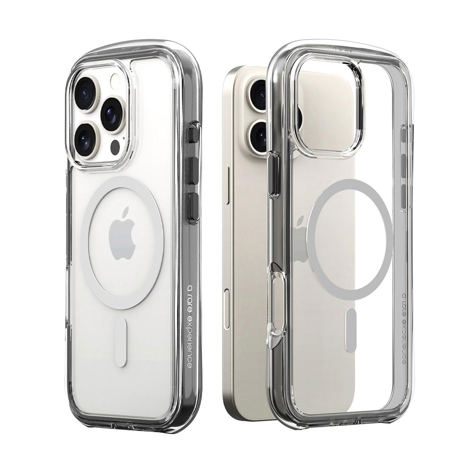 araree iPhone 16 Pro Max Case - Military-Grade DUPLE M AIR [4-Side Air Cushion, Shock-Resistant, High-Durability, MagSafe Compatible] iPhone Protective Cover AR27145i16PM Light Gray