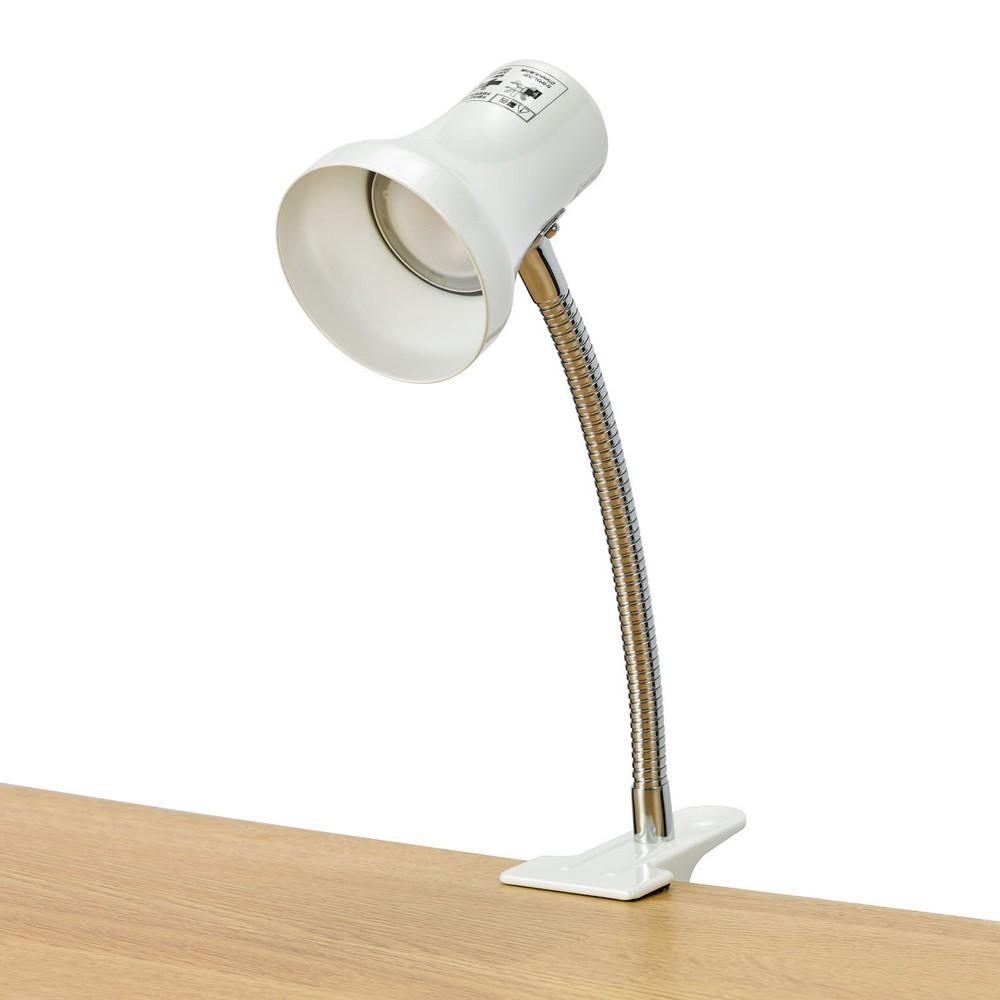 ELPA LED Clip Light LED Light for Study Desk Indirect Lighting Warm White Equivalent Pearl White SPOT-LL101L(PW)