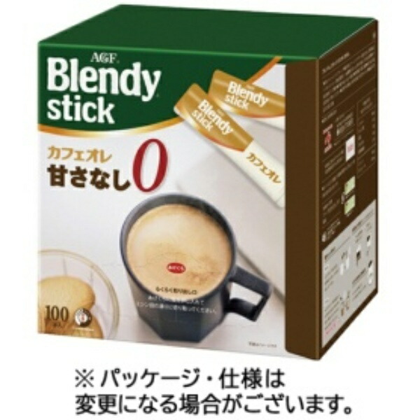 AGF Blendy Stick Café au Lait No Sugar Added 100 Sticks