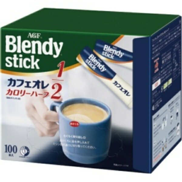 AGF Blendy Stick Café au Lait Half Calorie 100 Sticks