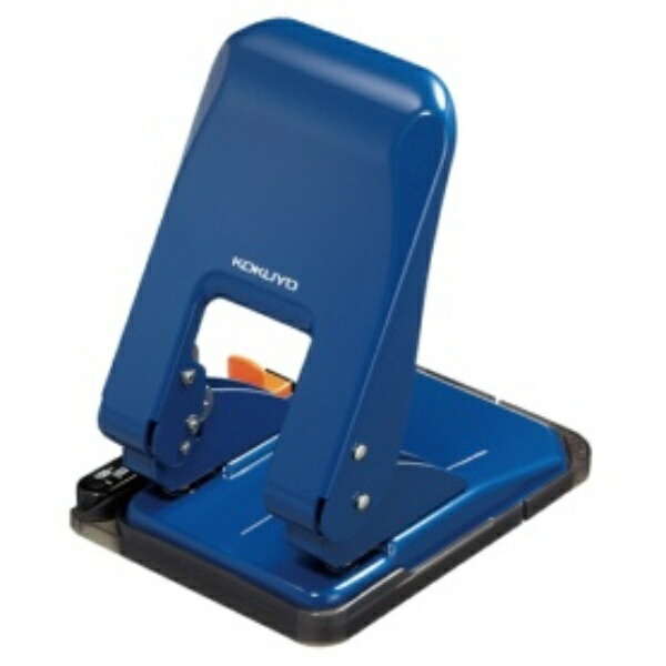 KOKUYO 2-Hole Punch with Paper Size Guide, 52 Sheets, Blue PN-G52B