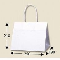 Shimojima Heiko Handle Paper Bag P Smooth 25-19 White 25x19x21cm 25 Sheets