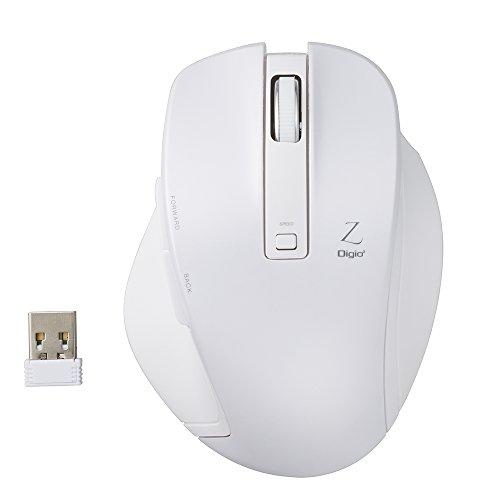 Digio2 Z Ultimate Design 2.4GHz Wireless Mouse 5-Button Blue LED Medium Size White 48343