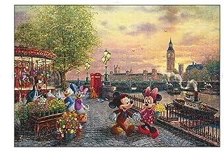 Tenyo 1000-Piece Jigsaw Puzzle Disney Mickey and Minnie in London (51x73.5cm) D-1000-853 Includes Glue, Spatula, and Service Card