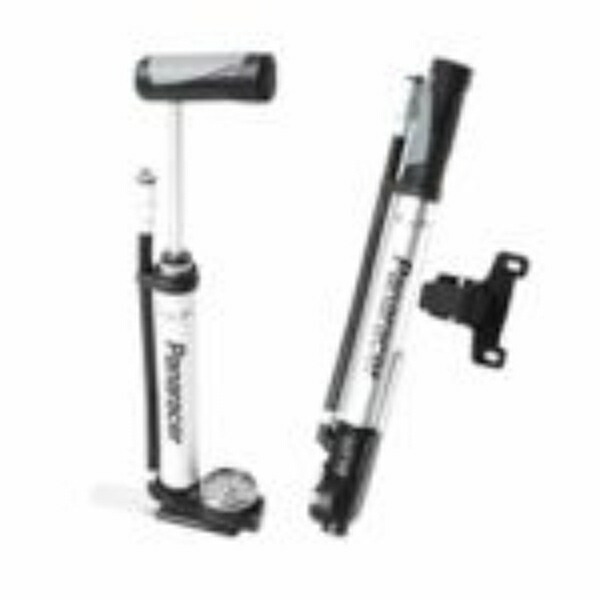 Panaracer Bicycle Portable Pump with Adjustable Pressure Gauge, Fits All Valves, Silver BMP-N21AGF2-S