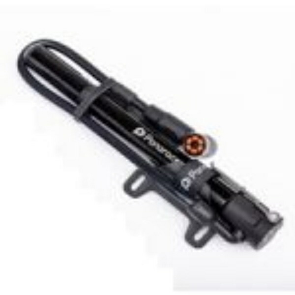 Panaracer Bicycle Pump with One-Touch Attachment, Portable High-Pressure Pump with Pressure Gauge, Schrader/Presta Compatible, Black BMP-24AEZ-B