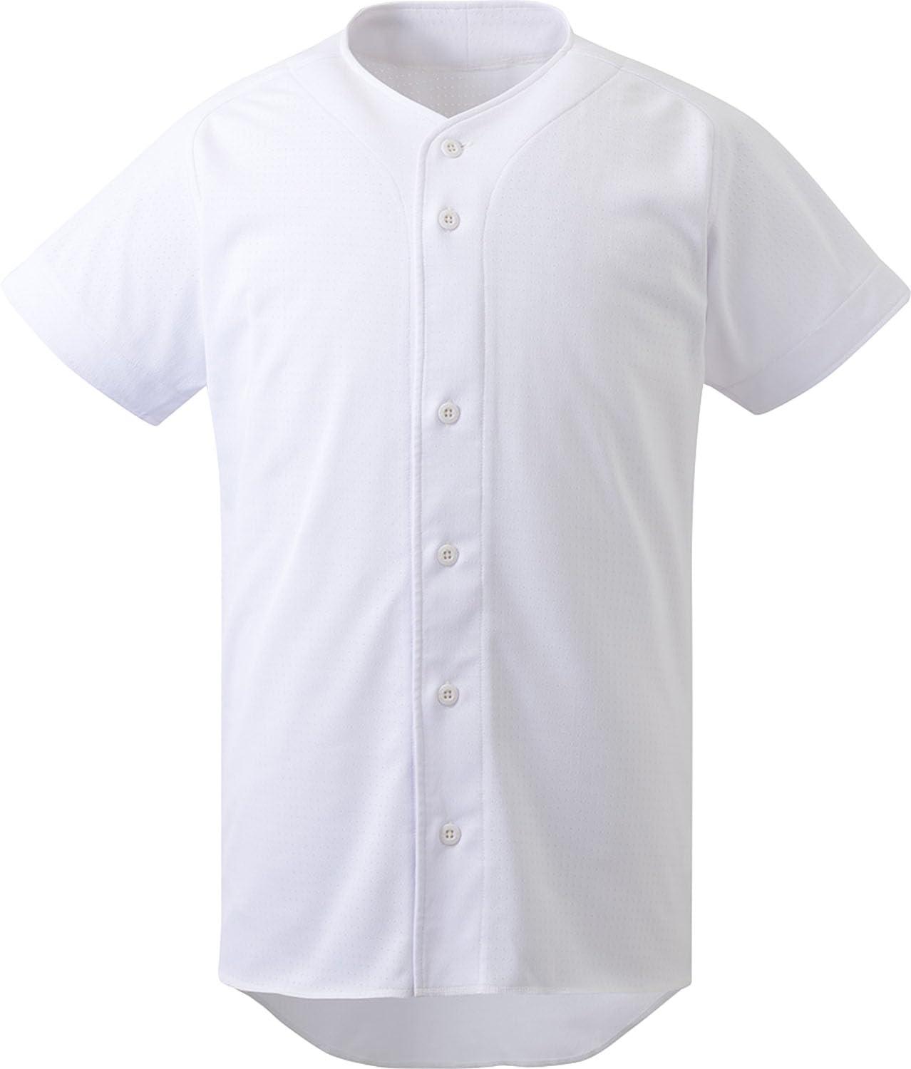 [Descente] Short-Sleeve Shirt Full-Open Shirt Men's S White