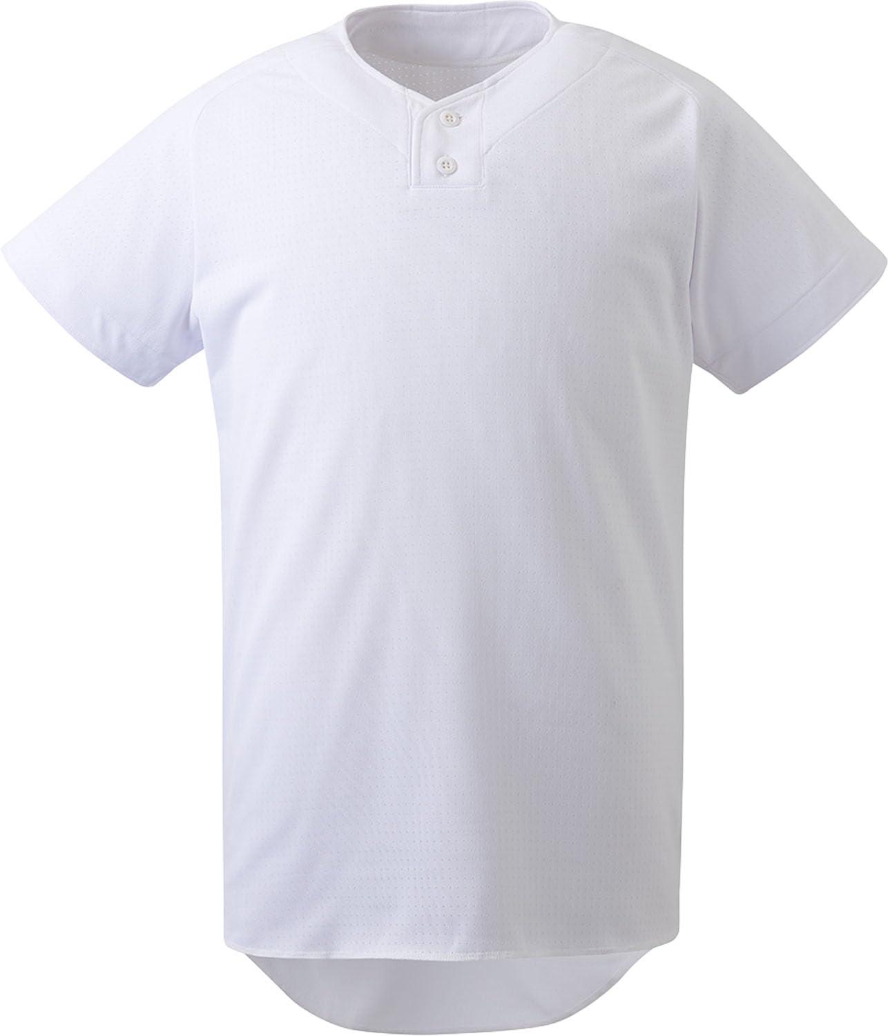 [Descente] Short-Sleeve Shirt 2-Button Shirt Men's S White