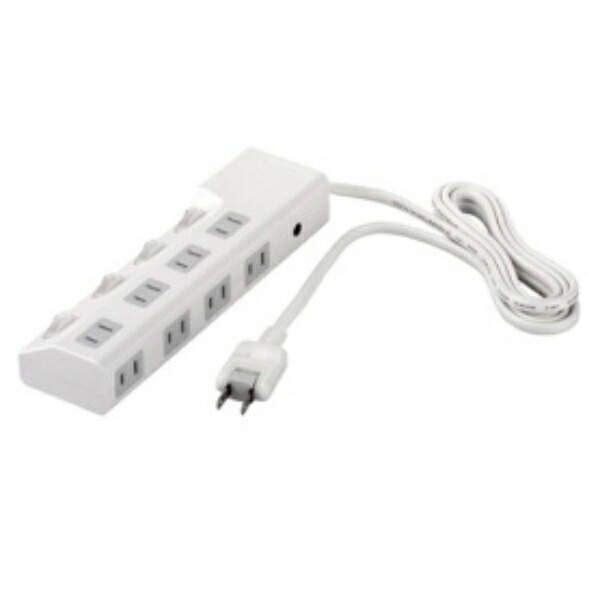 BUFFALO Power Strip 8 Outlets with 4 Individual Switches 1.5m White BSTAPSD2815WH