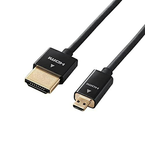 ELECOM micro HDMI Cable 1.5m 4K × 2K Compatible Super Slim Black DGW-HD14SSU15BK