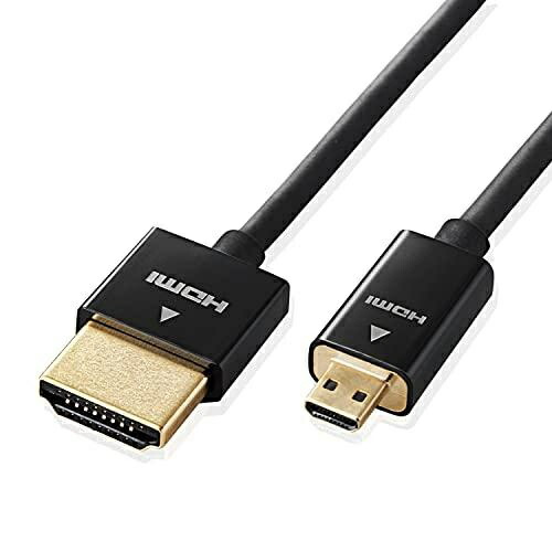 ELECOM micro HDMI Cable 1.5m 4K × 2K Compatible Super Slim Black DH-HD14SSU15BK