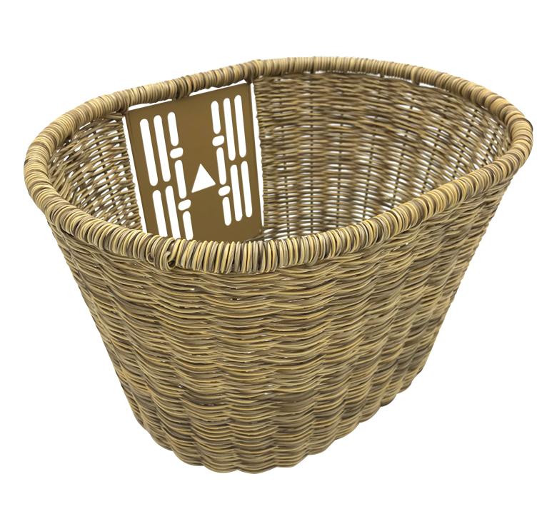 NOGUCHI Bicycle Basket [Rattan-Style Front Basket] Natural TP-309SG Large