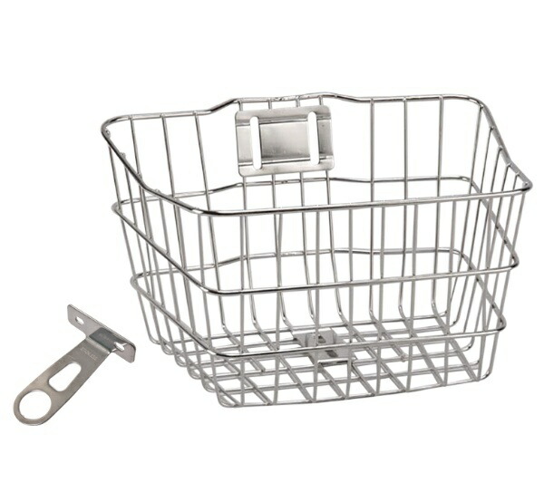 SENTAN Bicycle Bicycle Basket (Front Basket for Children's Bikes) Stainless Steel Includes Basket Bracket CTB-CHI (Stainless Steel)