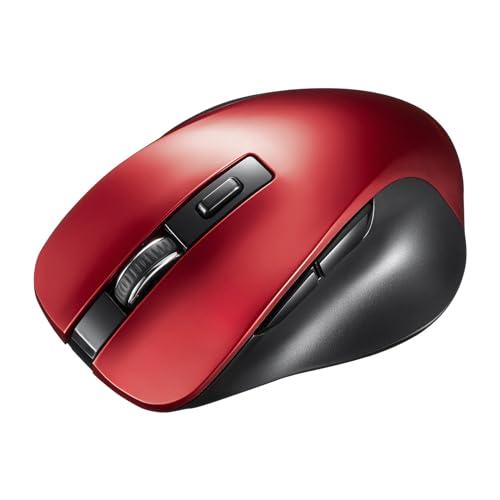 Sanwa Supply Bluetooth Blue LED Mouse (5-Button, Red) MA-BB518R