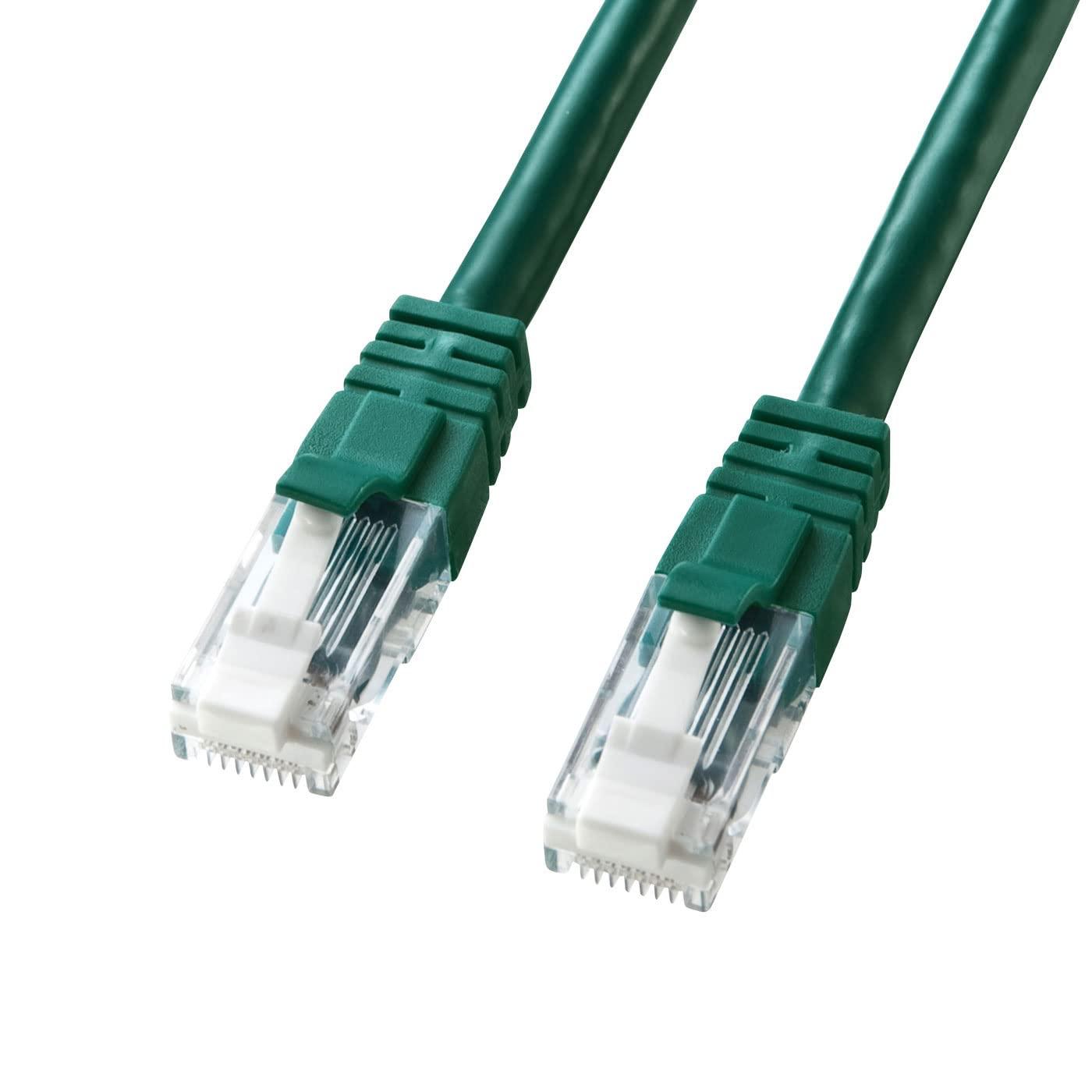 Sanwa Supply Category 6 LAN Cable with Anti-Snapping Clips (Green, 10m) KB-T6TS-10GN