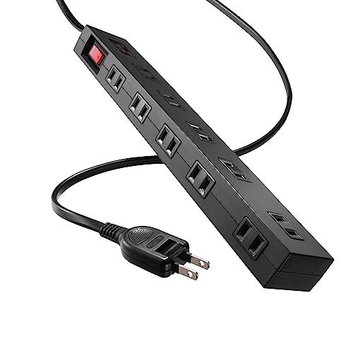 Sanwa Supply Power Strip 10 Outlets・2P (1m) Plenty of Plug Spaces Layout Surge Protector Magnet Dust Shutter Master Switch Swing Plug Black TAP-SP2110N-1BK