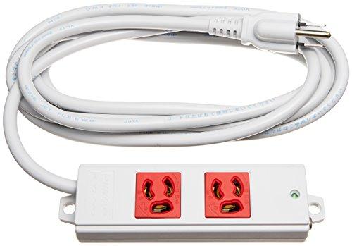 Sanwa Supply Construction Site Tap, 3-Pole, 2-Outlets, 3m, Red, TAP-K2-3R