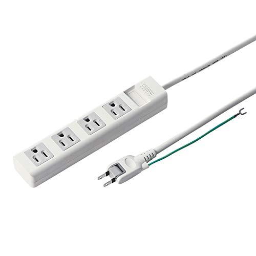 Sanwa Supply Power Strip with Magnet, 3-Prong, 4 Outlets, 5m TAP-N3450MGN