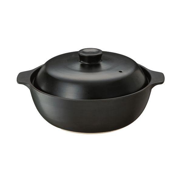 Ishigaki IH & Stovetop Compatible Boil-Over Resistant Earthenware Pot Modern 8-Inch (Serves 3-4) 4376