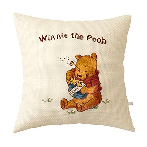 Olympus Silk Cross Stitch Embroidery Kit Disney Cushion Winnie the Pooh Beige 6037