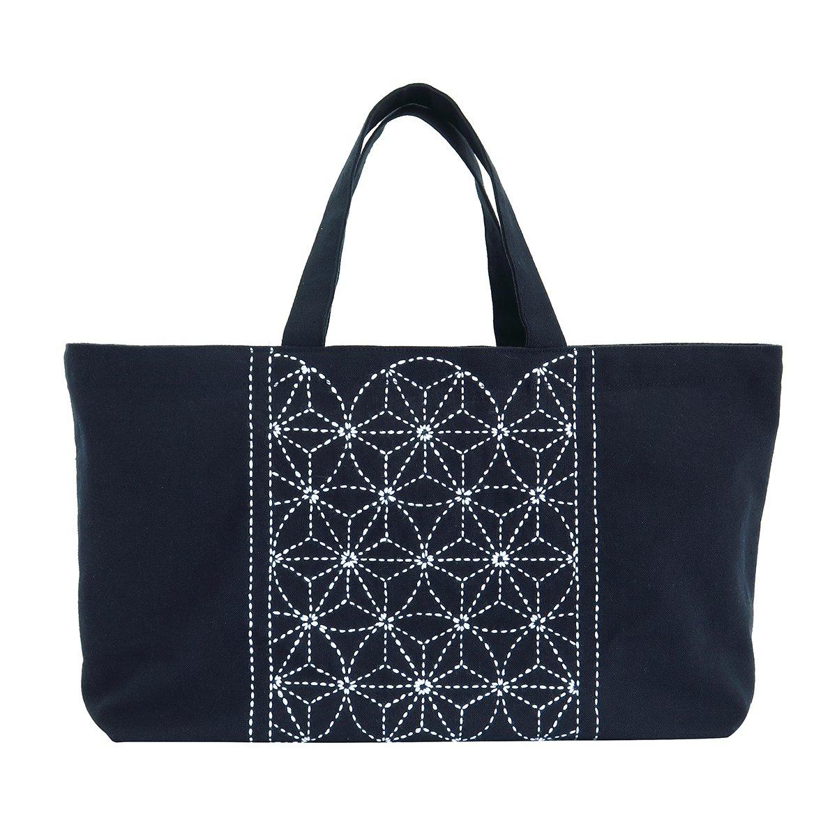 Olimpas Silk Sashiko Kit Mini Tote Bag Variation Asanoha SK309
