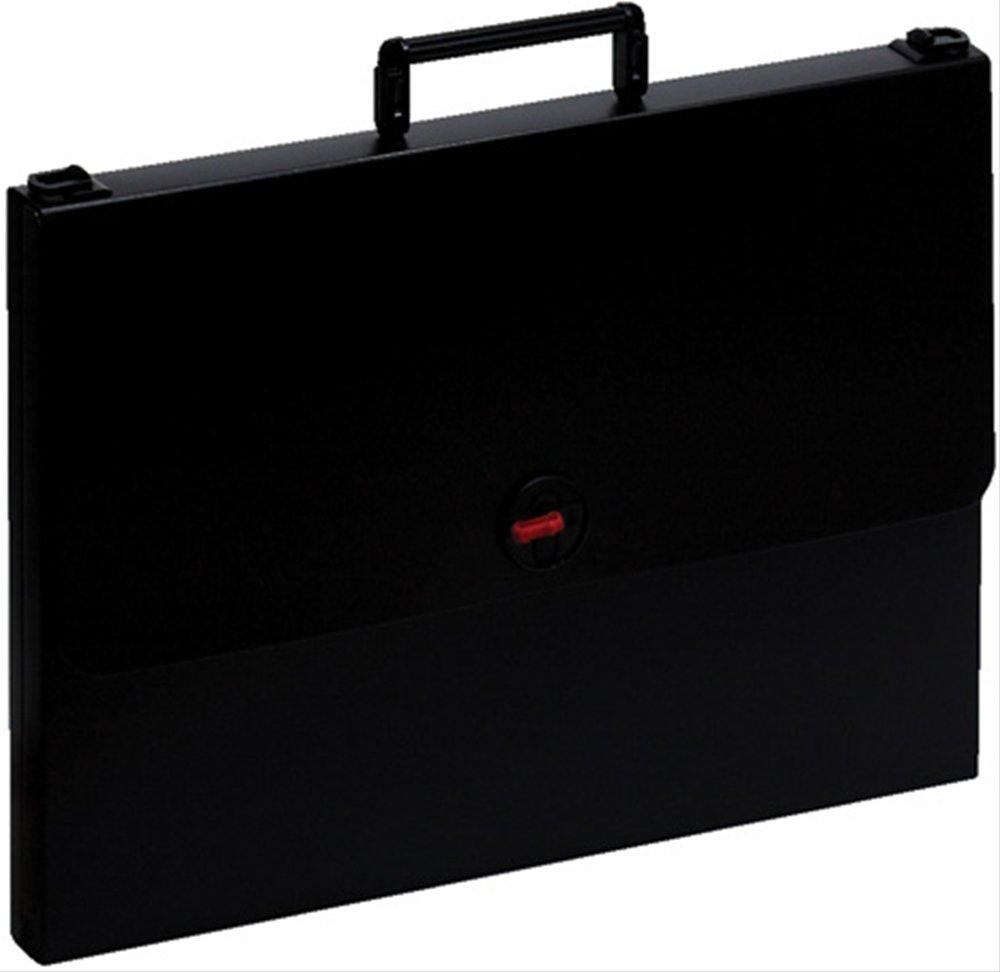 King Jim Drawing Organizer Designer Case 2-Fold 15mm Thickness A2 Black 3247-BK
