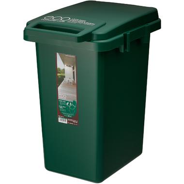 Squirrel Trash Can One-Hand Pail with Handle Container Style 2 CS2-33J Dark Green 33L eco Made in Japan