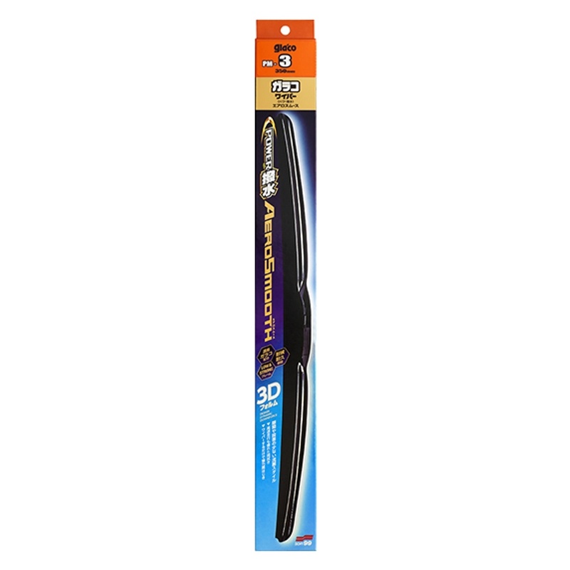SOFT99 glaco Wiper Blade glaco Wiper Power Water Repellent Aero Smooth PM-12 Automotive Wiper Blade Length: 600mm Water Repellent Type Replaceable Rubber Compatible with Power Water Repellent Replacement Rubber Part No. 34 05362