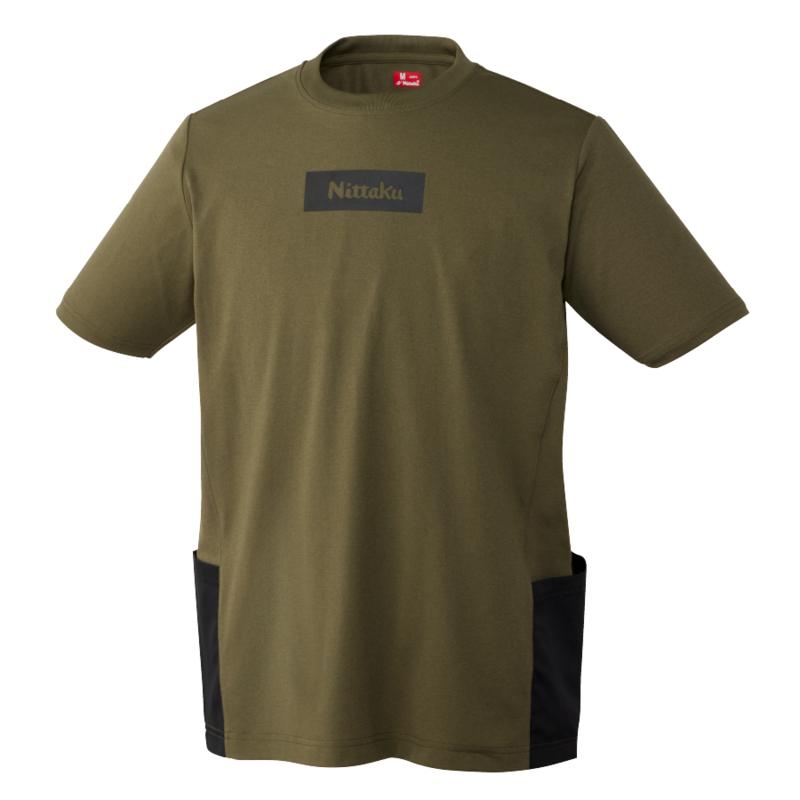 [Nittaku] W-Pocket T-Shirt NX2017 Olive Green L