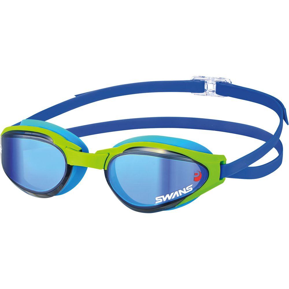 [Swans] Made in Japan Swimming Goggles Asender SR-81MMITPAF SMBL Smoke × MIT Flash Blue Mirror ASENDER Racing with Cushion FINA Approved