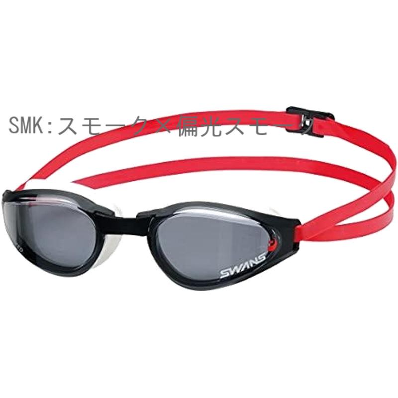 [Swans] Made in Japan Swimming Goggles Asender SR-81PPAF SMK Smoke × Polarized Smoke ASENDER Racing with Cushion FINA Certified