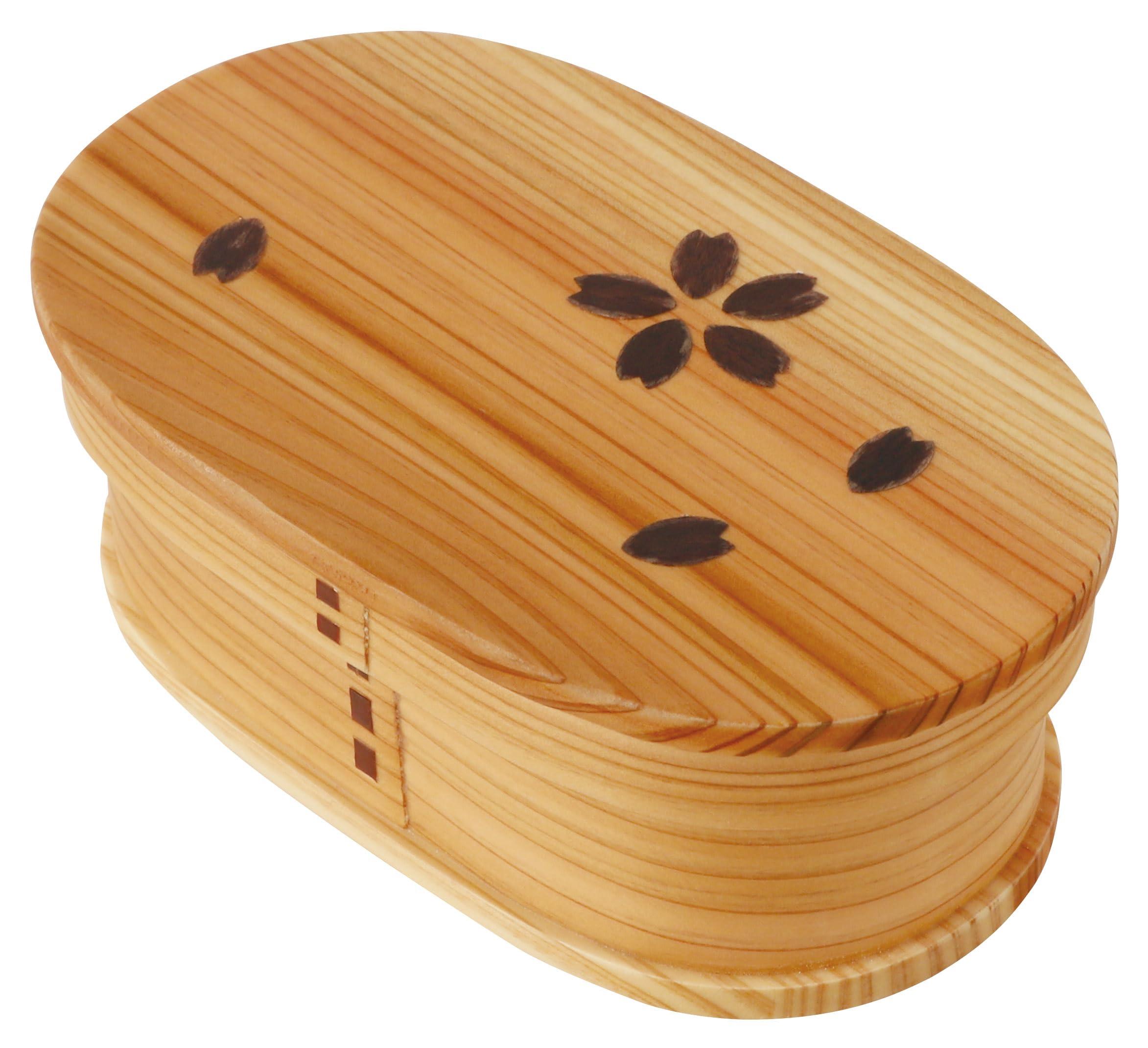 Yamaco Temahima Workshop Cherry Blossom Pattern Bentwood Lunch Box Type B yamaco78819