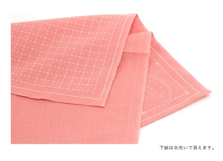 Sashiko Embroidered Flower Dishcloth Rose (Origami Crane/Fruit)