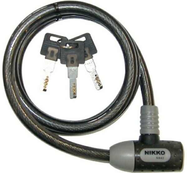NIKKO Bicycle Lock Wire Lock N642W-1500 Black