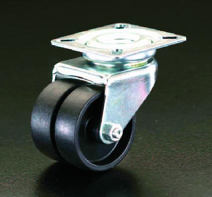 75mm Casters (Swivel Fittings, Twin Wheels) EA986GR-75