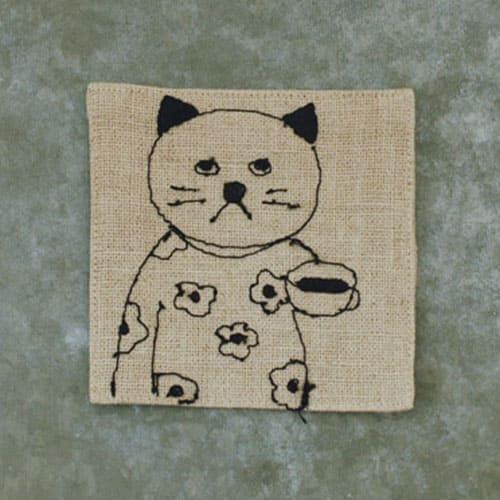 Sennokoto Linen Embroidered Coaster (hana)