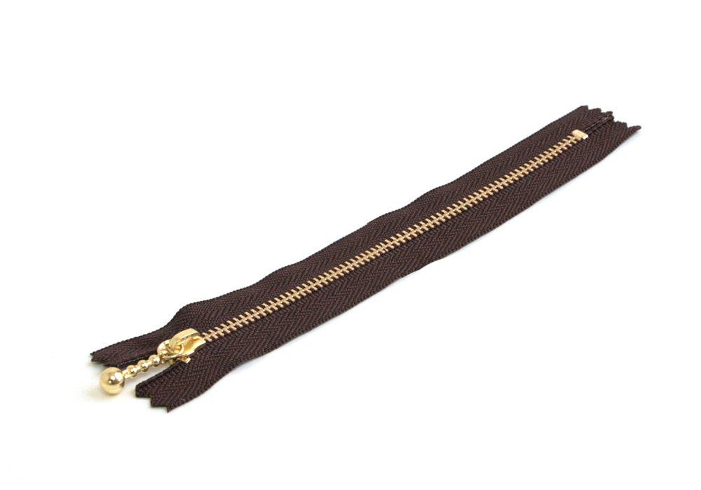 Y.K.K. Snap Fastener 40cm, 10-Pack, Dark Brown 3G40-570