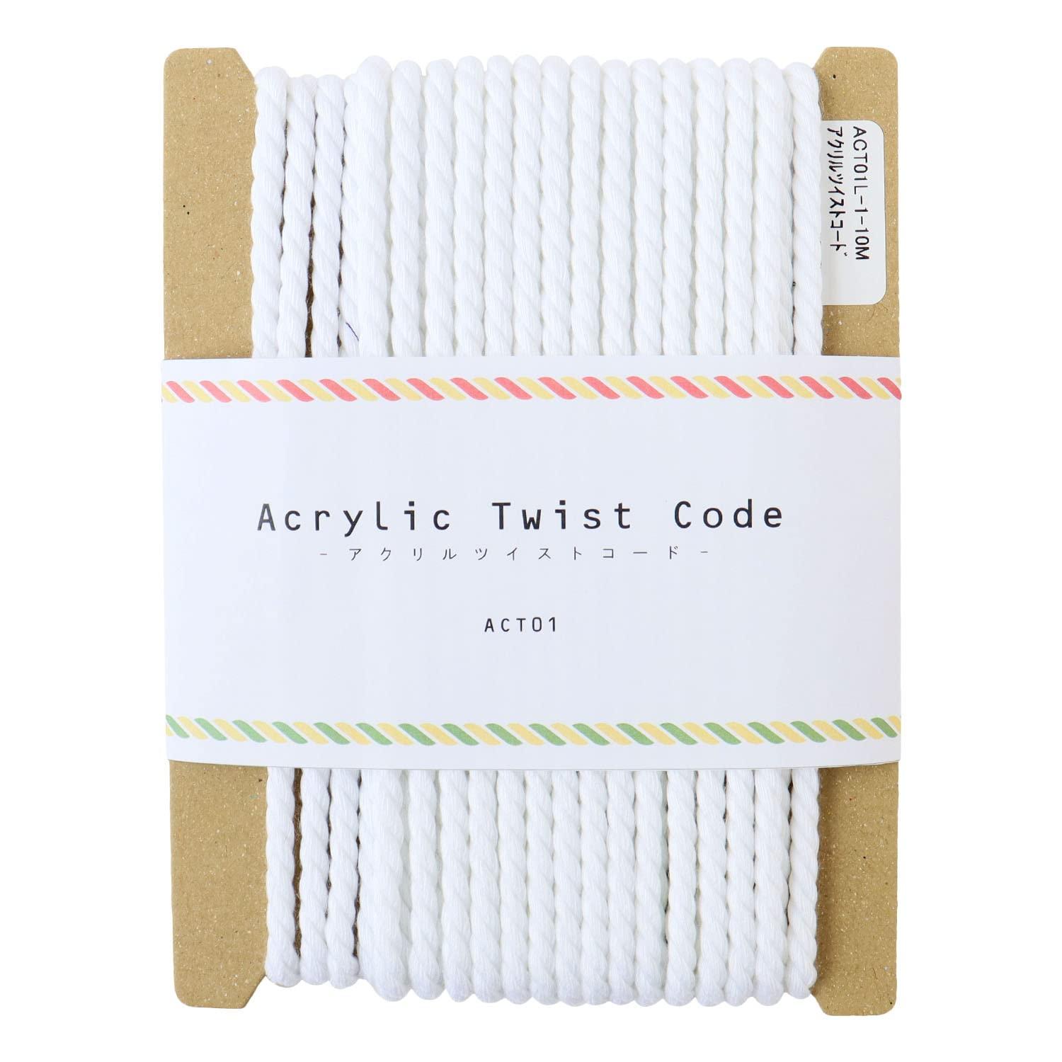 Nippon Chuko Acrylic Twisted Cord φ5.5mm 10m White ACT01L-1-10M Craft Supplies Cords & Strings Acrylic Twisted Cord