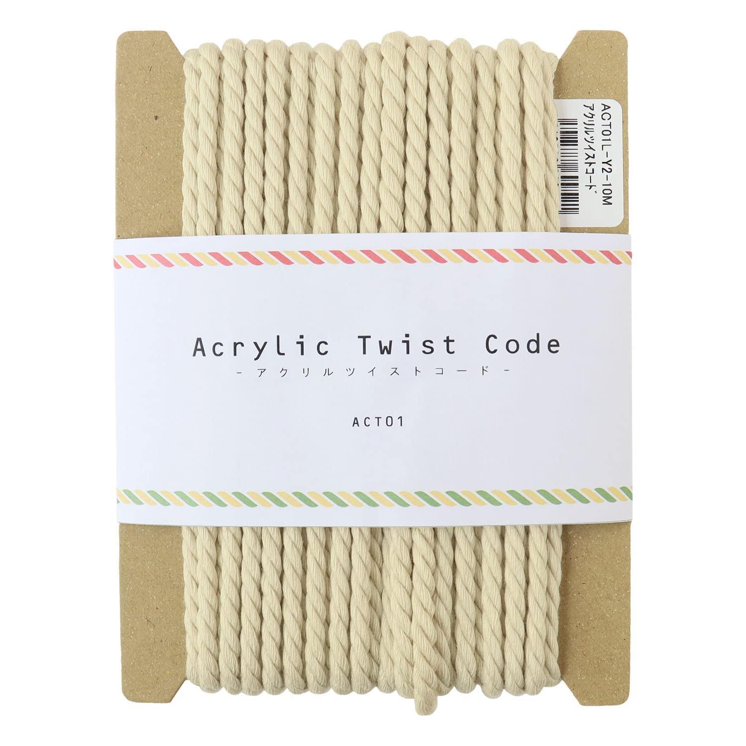 Nippon Chuko Acrylic Twisted Cord φ5.5mm 10m Beige ACT01L-Y2-10M Craft Supplies Cord & String Acrylic Twisted Cord